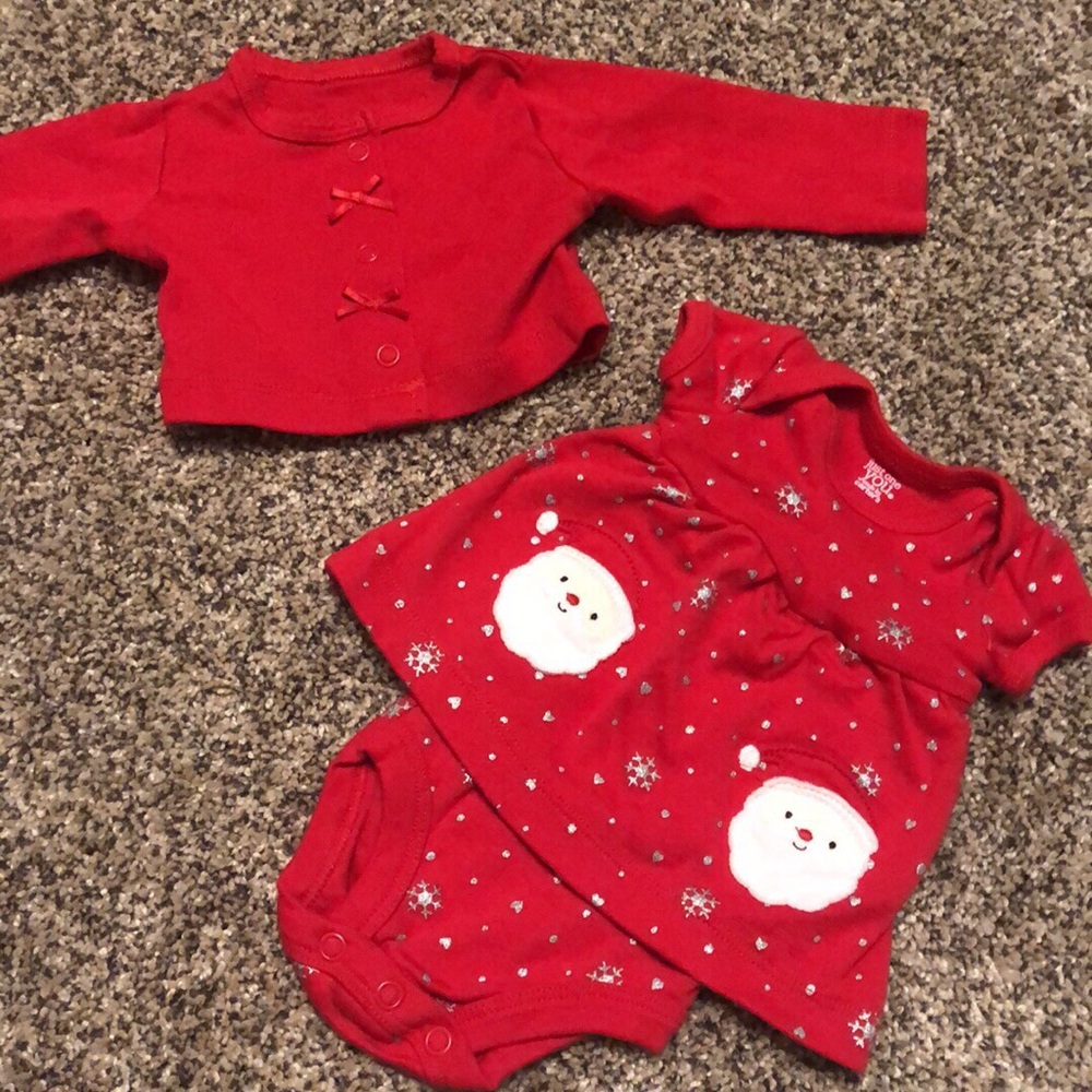 Christmas onesie and sweater